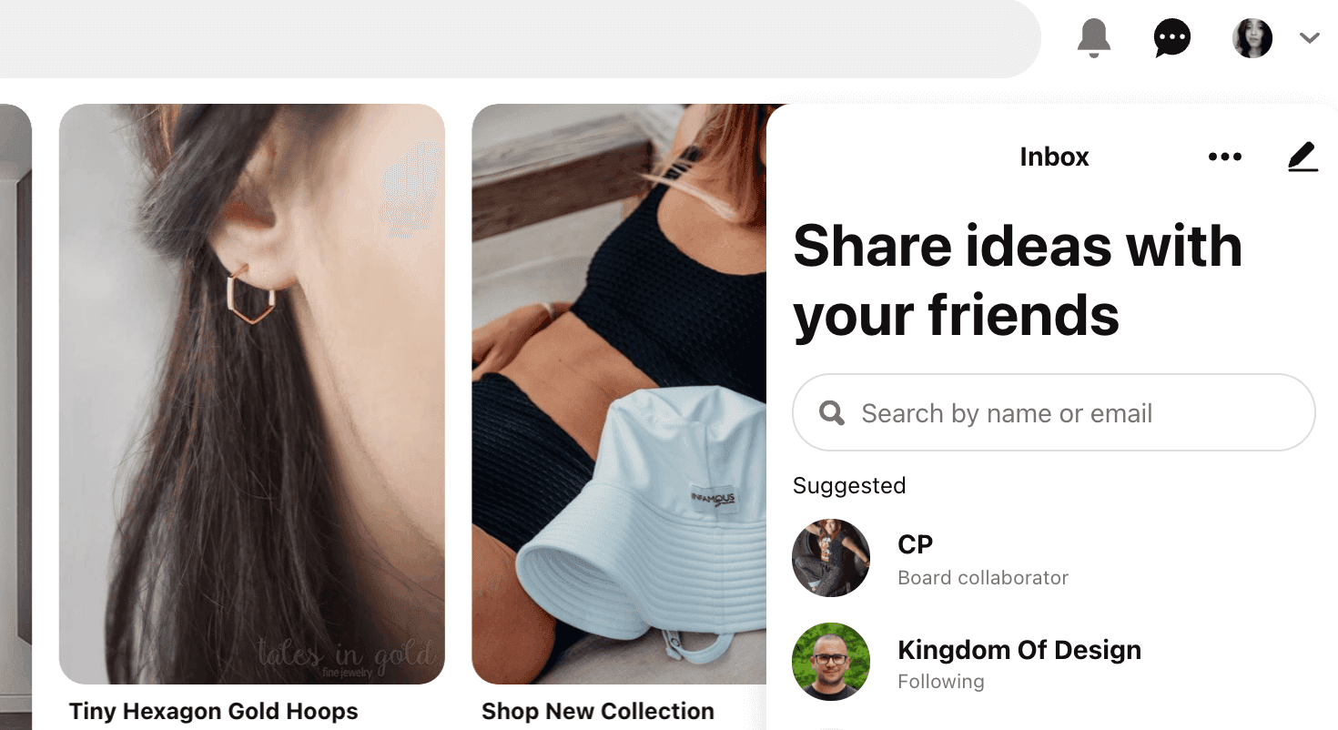 how to find someone on pinterest by email address