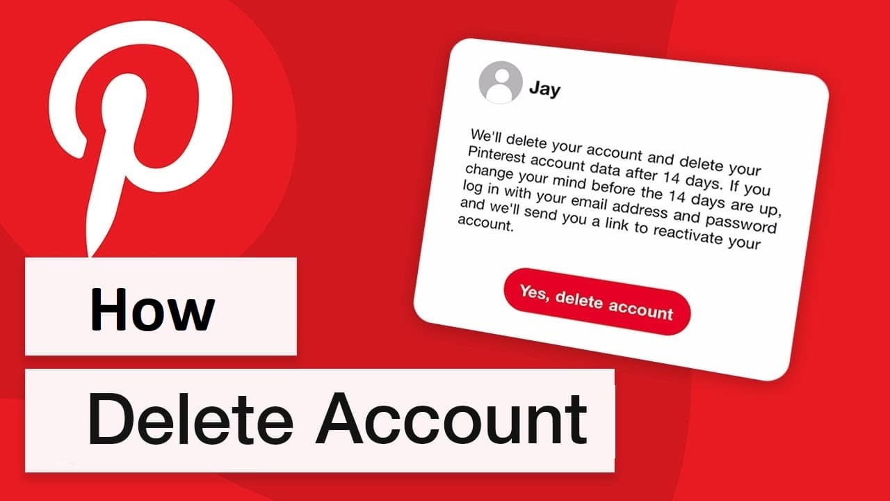 how to delete an old pinterest account without logging in