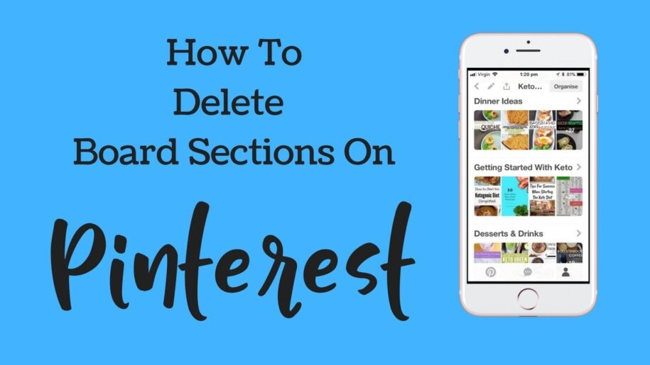 how to remove sections on pinterest